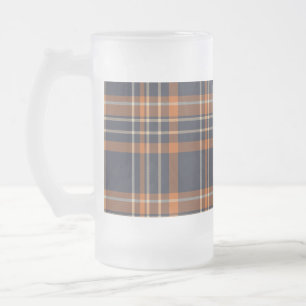 Caneca De Cerveja Vidro Jateado Xadrez russa de Natal/inverno