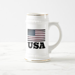 Caneca De Cerveja Vintage EUA bandeira americana retro cerveja canec