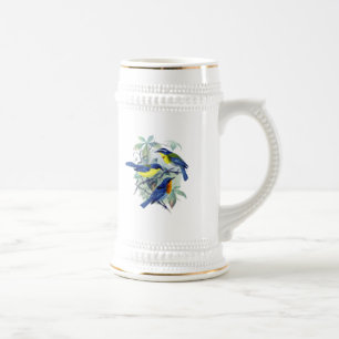 Caneca De Cerveja Vintage Floral Songbird Roupa e presentes