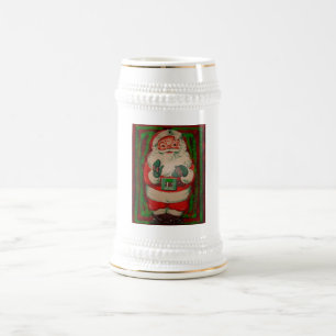 Caneca De Cerveja Vintage Retro Santa Claus