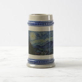 Caneca De Cerveja Vintage Van Gogh Na Noite Estrelada
