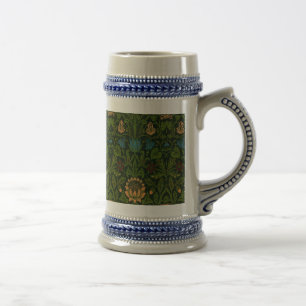 Caneca De Cerveja Vintage William Morris Violet e Columbine