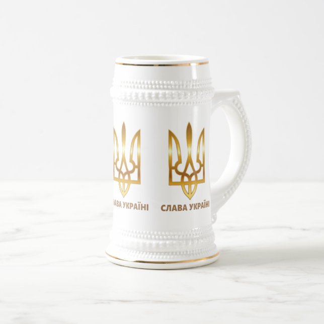 Caneca De Cerveja Vitória da Glória à Ucrânia (Frente Esquerda)