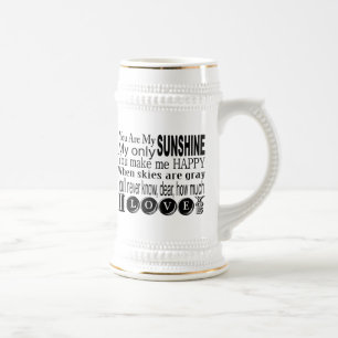 Caneca De Cerveja Você é meu Roupa e presentes sunshine