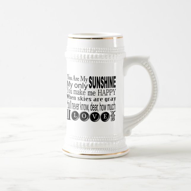 Caneca De Cerveja Você é meu Roupa e presentes sunshine (Direita)