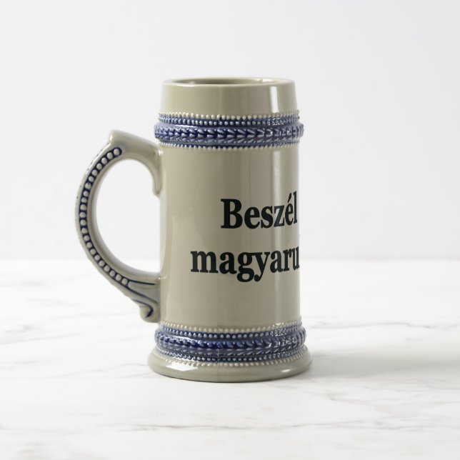 Caneca De Cerveja Você fala húngaro? em húngaro. Sinalizador bf (Esquerda)