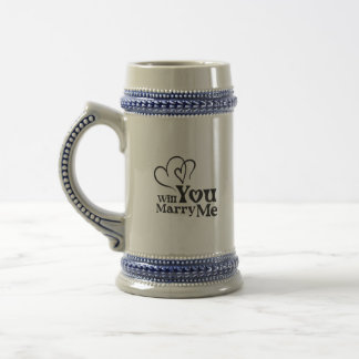 Caneca De Cerveja Você me casado - Engraçado Proposta de Casamento