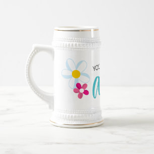 Caneca De Cerveja Você me colocou na Aloha com flores bonitas