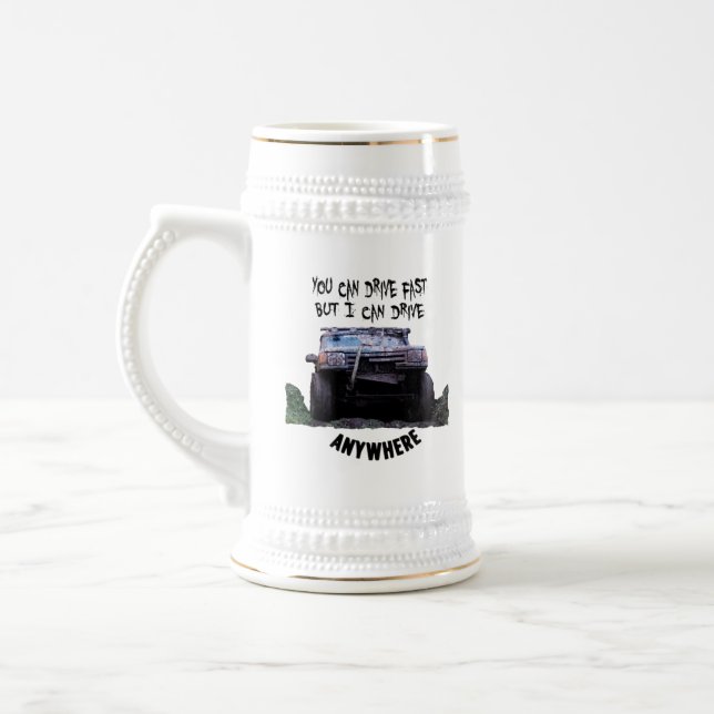 Caneca De Cerveja Você pode dirigir rápido, mas eu posso dirigir em  (Esquerda)