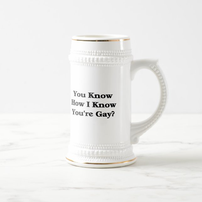 Caneca De Cerveja Você sabe eu sei que você é alegre? (Direita)