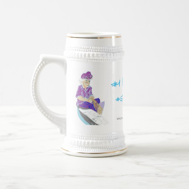 Caneca De Cerveja Vovô #1 em grego (Esquerda)