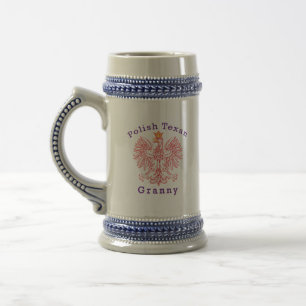 Caneca De Cerveja Vovó Polonês Texan Eagle