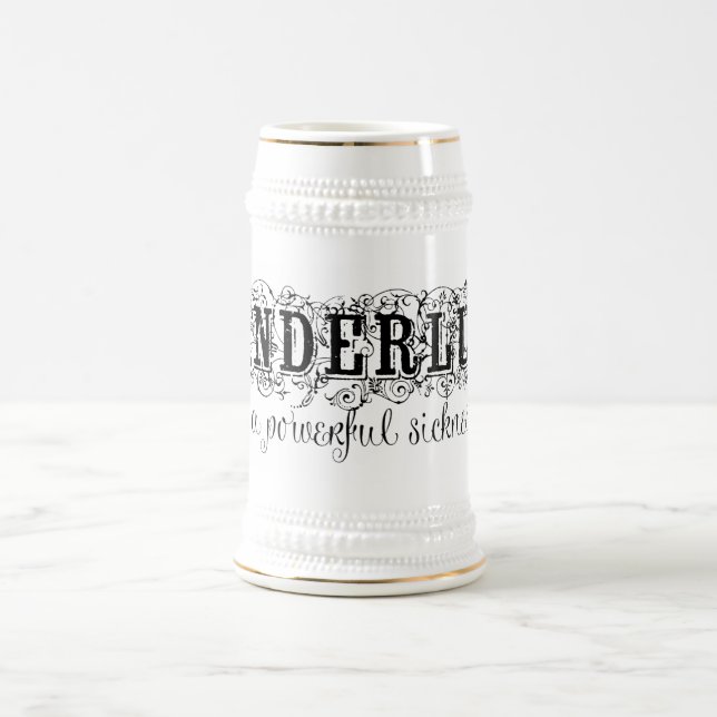 Caneca De Cerveja Wanderlust é uma doença poderosa (Centro)