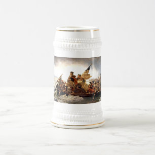 Caneca De Cerveja Washington que cruza o Delaware