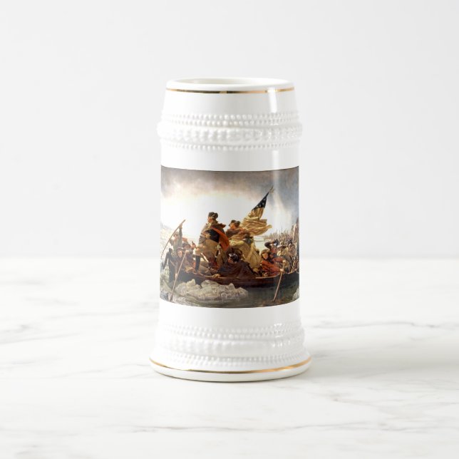 Caneca De Cerveja Washington que cruza o Delaware (Centro)