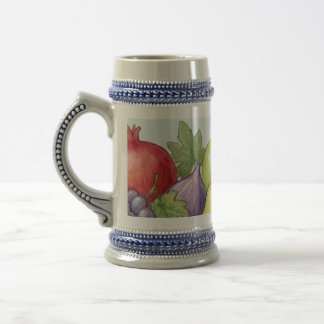 Caneca De Cerveja Watercolor Fruit Abundance, Tu Bishvat Background