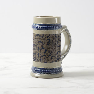 Caneca De Cerveja William Morris Vintage Pássaro Floral e Anêmona