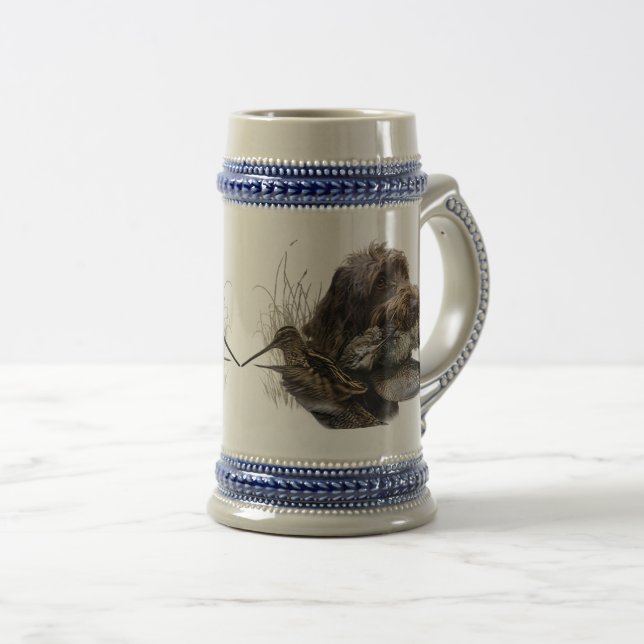Caneca De Cerveja Wirehaired Pointing Griffon, Caça a pau (Frente Esquerda)