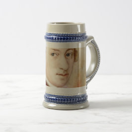 Caneca De Cerveja Wolfgang Amadeus Mozart na aguarela estilo