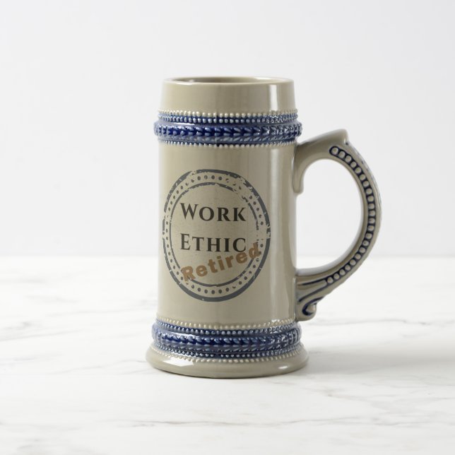Caneca De Cerveja Work Ethic: Retired (Direita)