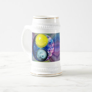 Caneca De Cerveja Yang-Yin / Sol-Lua