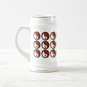 Caneca De Cerveja Yin Yang por Shirley Taylor