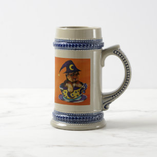 Caneca De Cerveja Yorkie Poo de Halloween