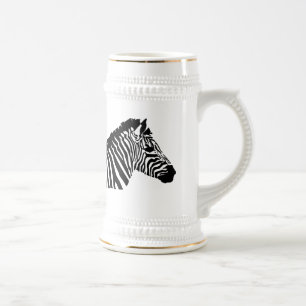Caneca De Cerveja Zebra da silhueta