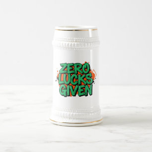 Caneca De Cerveja Zero Lucks Dadas Ruas. Dia de Patrick