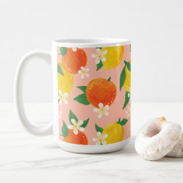 Caneca de Chá de Café de Laranja de Limão Cítrico