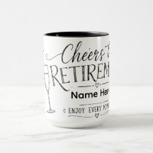 Caneca de Champanhe Personalizada para Aposentador