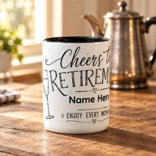 Caneca de Champanhe Personalizada para Aposentador
