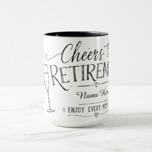 Caneca de Champanhe Personalizada para Aposentador