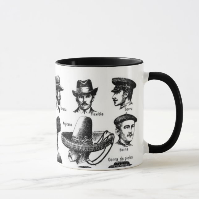 Caneca de Chapéus Vintage (Direita)
