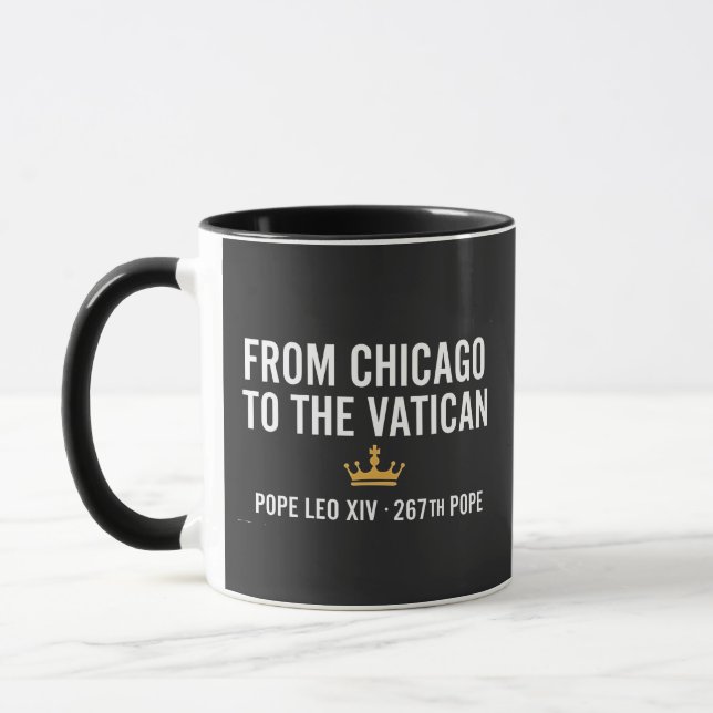 Caneca De Chicago Ao Papa Vaticano Leo 267º (Esquerda)