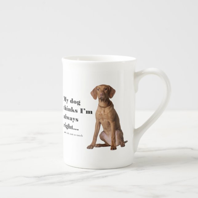Caneca de China de osso da esposa de Vizsla v (Direita)