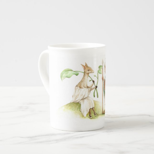 Caneca de China de osso do caixão das franquias de (Frente Esquerda)