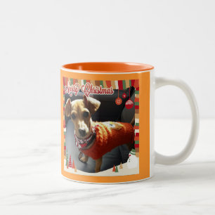 Caneca de Chiweenie do Feliz Natal