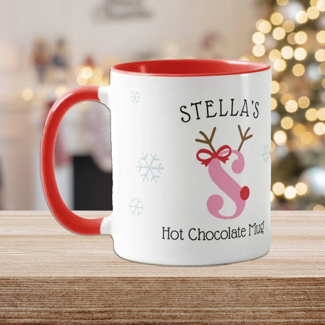 Caneca de Chocolate Quente Personalizada da Rena p (Criador carregado)