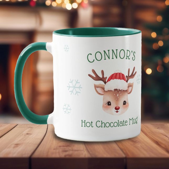 Caneca de Chocolate Quente Personalizada de Rena p (Criador carregado)
