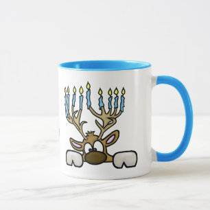 Caneca de Chrismukkah com Rena com Galhadas em for