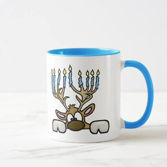 Caneca de Chrismukkah com Rena com Galhadas em for (Direita)