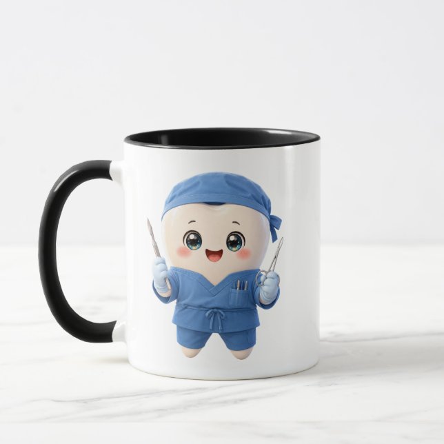 Caneca de Cirurgião Dentista Fofa – Presente Diver (Esquerda)