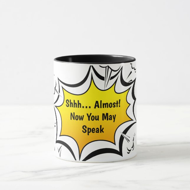 Caneca de Citação de Café Engraçado Estilo Quadrin (Centro)