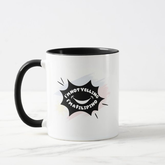 Caneca de Citação Engraçada Pinoy Orgulhosamente F (Esquerda)