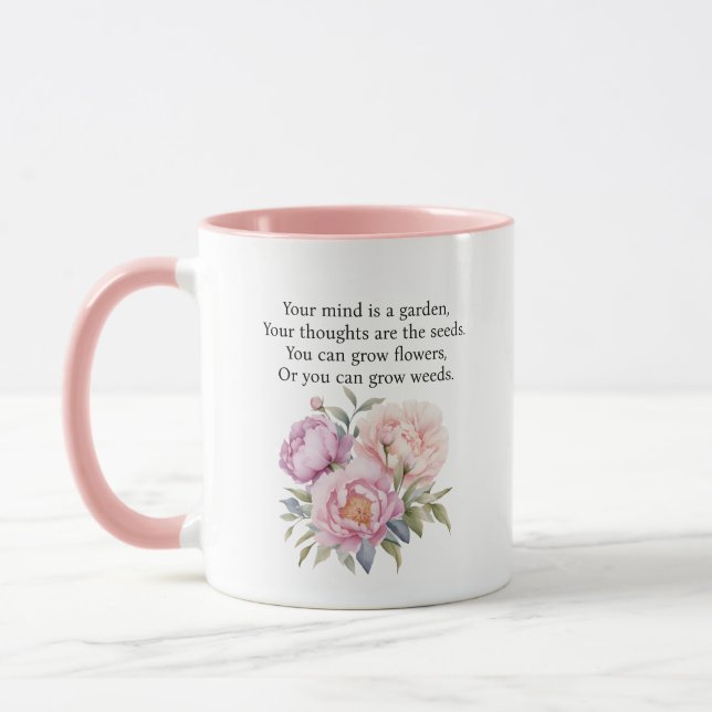 Caneca de Citação Inspiradora Seu Cérebro é Um Jar (Esquerda)