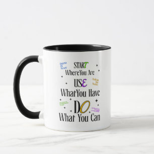 Caneca de Citação Motivacional – Xícara de Café In