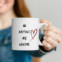 Caneca de Citação Positiva de Saúde Mental Present