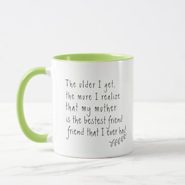 Caneca de Citações da Melhor Amiga da Mãe - Frases (Esquerda)