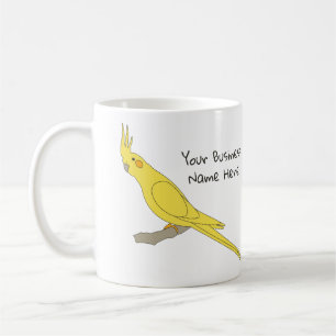 Caneca de Cockatiel amarela, caneca de café perso